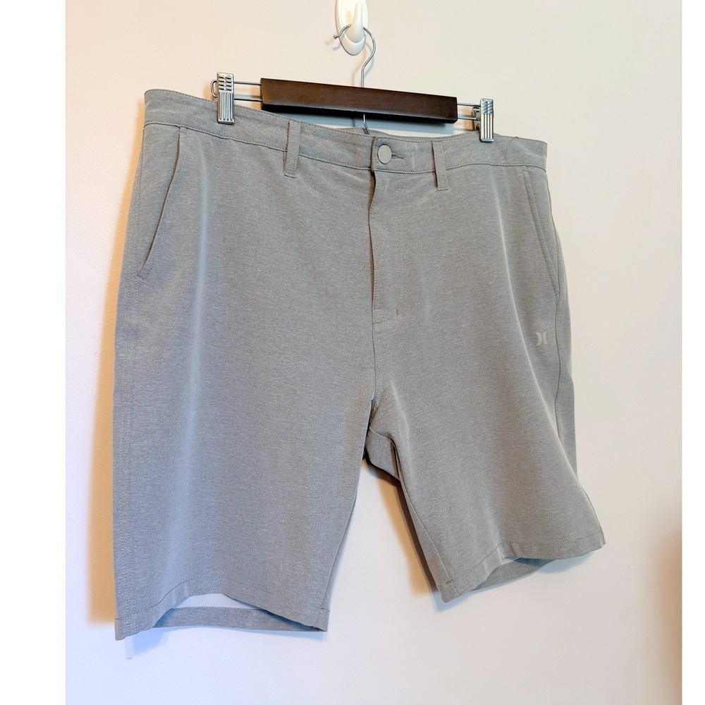 Hurley Hybrid Shorts Mens 36 Gray Excellent Stretch Quick Dry Walk Shorts
